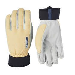 Hestra Army Leather Wool Terry Glove in Grey